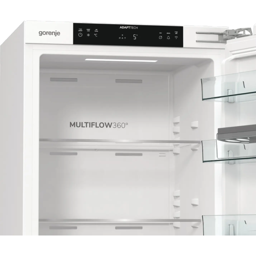 ثلاجة بلت إن جورينيا (Gorenje) 300 لتر بتقنية الذكاء الاصطناعي AdaptTech ومفصلات Door to Door – موديل RI517E62WF