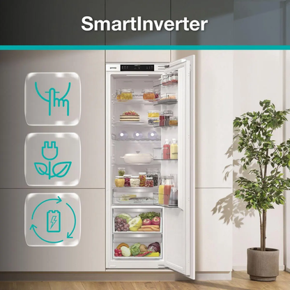 ثلاجة بلت إن جورينيا (Gorenje) 300 لتر بتقنية الذكاء الاصطناعي AdaptTech ومفصلات Door to Door – موديل RI517E62WF