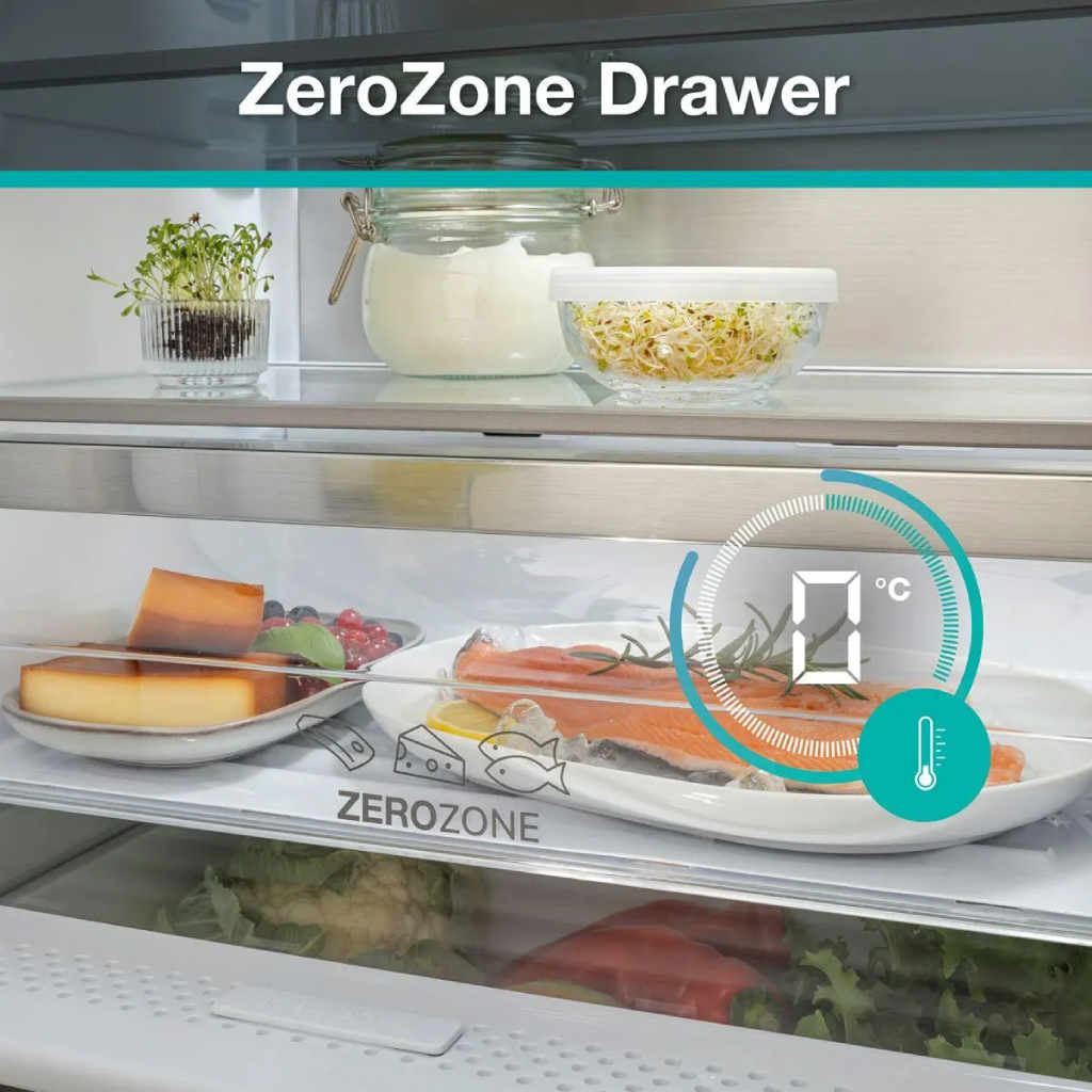 ثلاجة بلت إن جورينيا (Gorenje) 300 لتر بتقنية الذكاء الاصطناعي AdaptTech ومفصلات Door to Door – موديل RI517E62WF