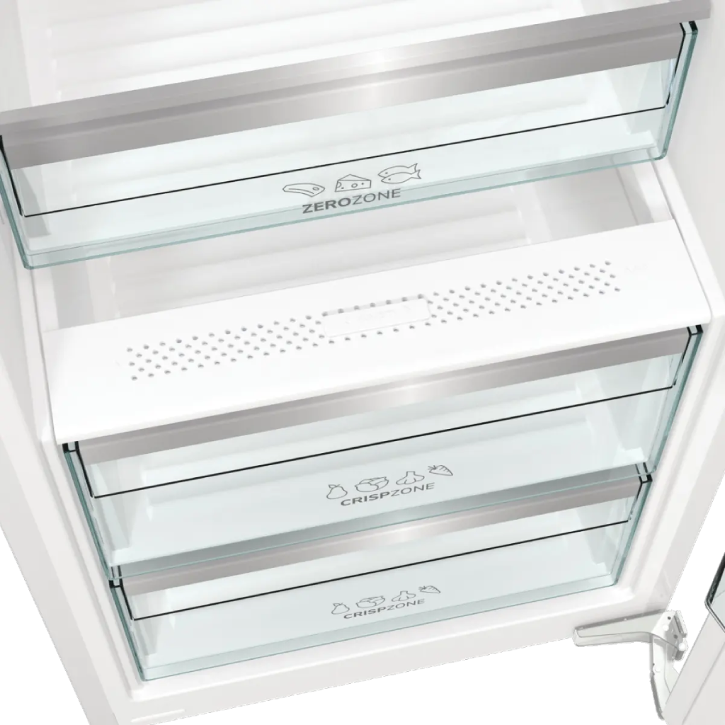 ثلاجة بلت إن جورينيا (Gorenje) 300 لتر بتقنية الذكاء الاصطناعي AdaptTech ومفصلات Door to Door – موديل RI517E62WF