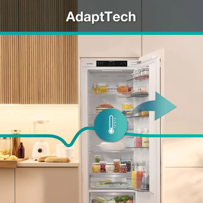 ثلاجة بلت إن جورينيا (Gorenje) 300 لتر بتقنية الذكاء الاصطناعي AdaptTech ومفصلات Door to Door – موديل RI517E62WF