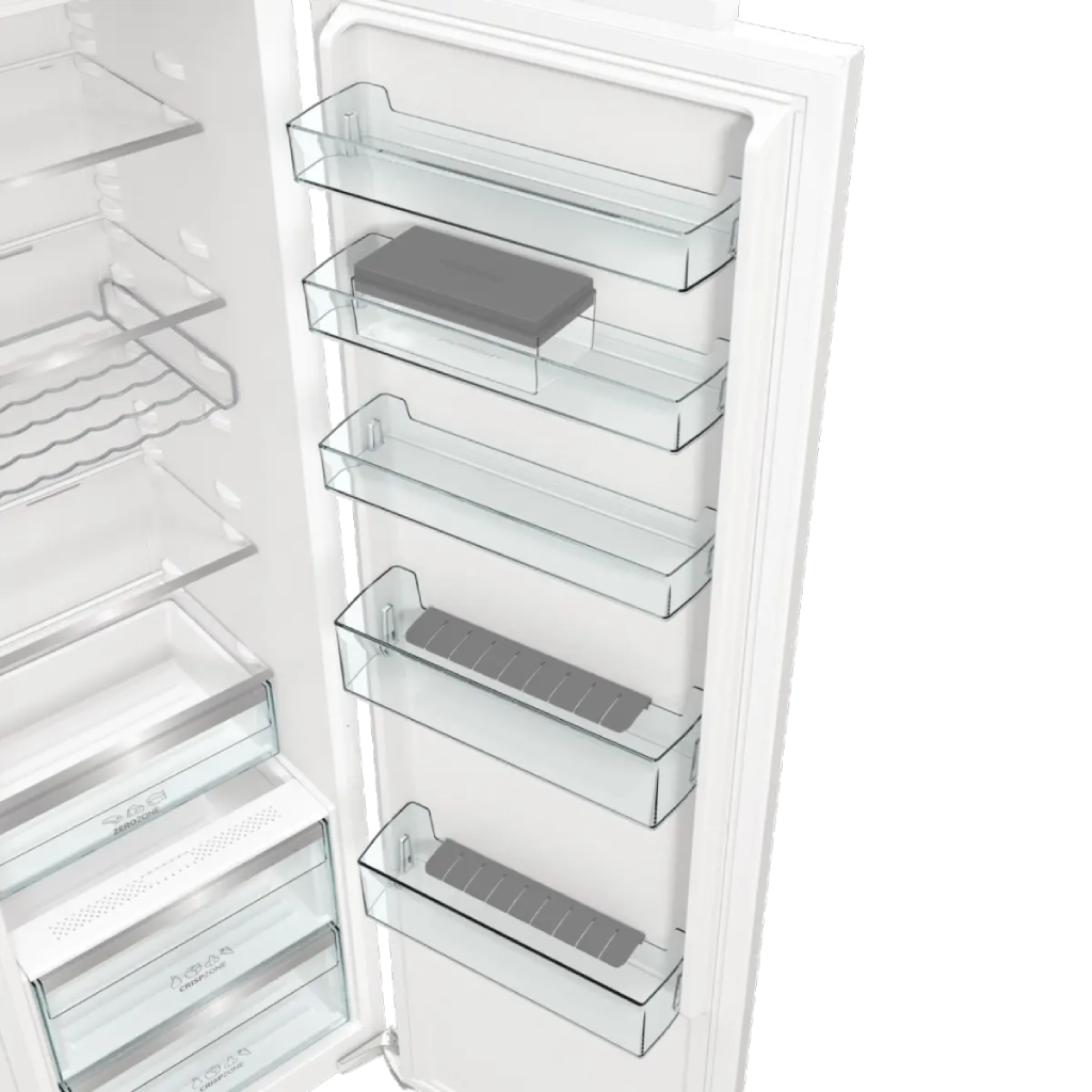 ثلاجة بلت إن جورينيا (Gorenje) 300 لتر بتقنية الذكاء الاصطناعي AdaptTech ومفصلات Door to Door – موديل RI517E62WF