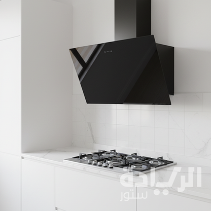 شفاط مطبخ 90 سم أسود من بيورتي بقوة شفط 1000 م3/ساعة - موديل - ROSE PLUS BL 90CM