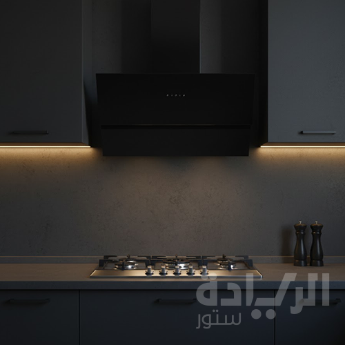 شفاط مطبخ 90 سم أسود من بيورتي بقوة شفط 1000 م3/ساعة - موديل - ROSE PLUS BL 90CM