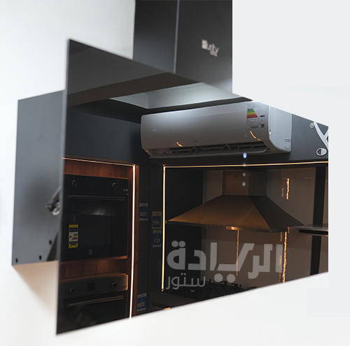 شفاط مطبخ 90 سم أسود من بيورتي بقوة شفط 1000 م3/ساعة - موديل - ROSE PLUS BL 90CM