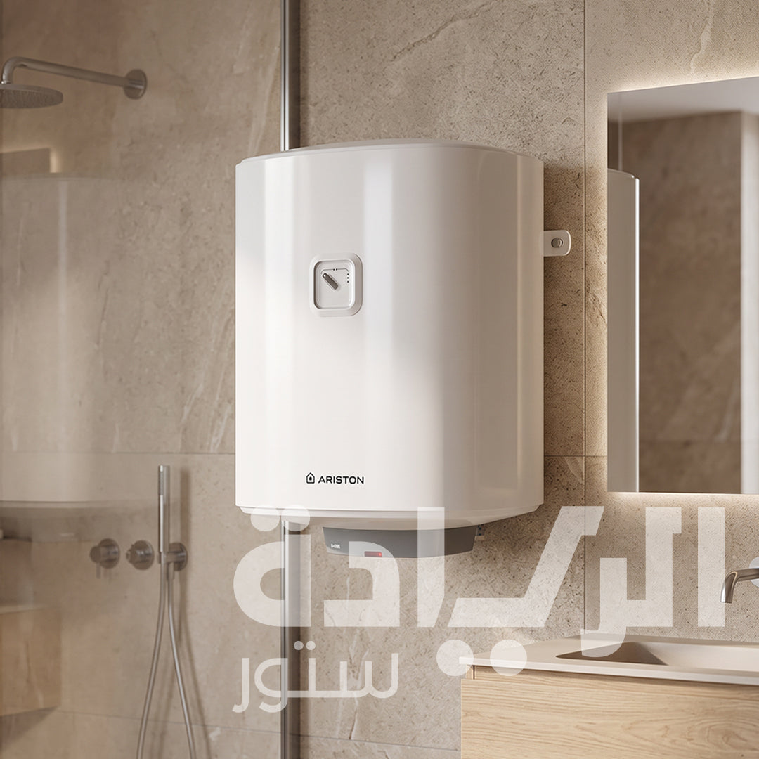 سخان مياه كهرباء أريستون (Ariston) روبيس برو 50 لتر أبيض، قدرة 1500 واط، – موديل RUBIS PRO 50 V EG