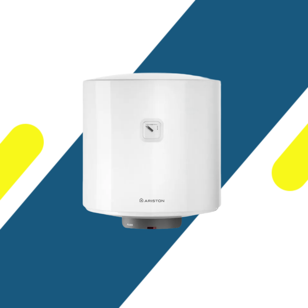 سخان مياه كهرباء أريستون (Ariston) روبيس برو 50 لتر أبيض، قدرة 1200 واط، – موديل RUBIS PRO 50 V EG