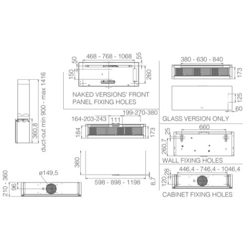شفاط اليكا رأسي – 90 سم – قوة شفط 900 م³/ساعة – تحكم باللمس والموبايل – أسود - موديل RULES