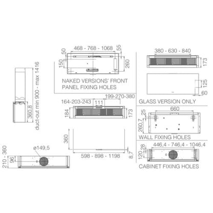 شفاط اليكا رأسي – 90 سم – قوة شفط 900 م³/ساعة – تحكم باللمس والموبايل – أسود - موديل RULES