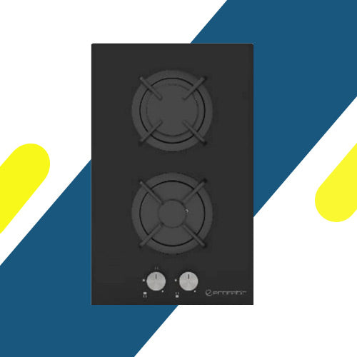 مسطح غاز إيكوماتيك بلت إن – 30 سم – 2 شعلة – كريستال أسود – موديل – S307RBC