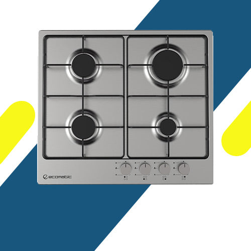 بوتاجاز غاز بلت إن إيكوماتيك S603BS – 4 شعلة – ستانلس ستيل – 60 سم – إشعال أوتوماتيكي وأمان كامل