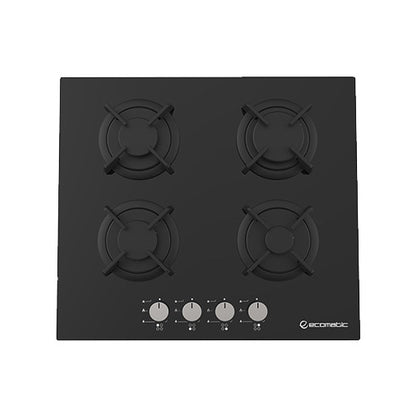 مسطح غاز إيكوماتيك بلت إن – 60 سم – 4 شعلات – كريستال أسود – موديل – S607RBC