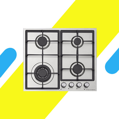 مسطح بلت إن غاز إيكوماتيك – 60 سم – 4 شعلات – ستانلس ستيل – إشعال ذاتي وأمان كامل – موديل – S613C