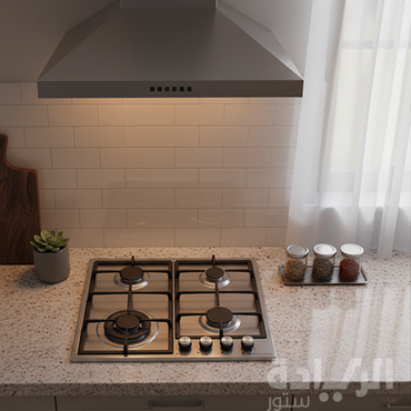 مسطح بلت إن غاز إيكوماتيك – 60 سم – 4 شعلات – ستانلس ستيل – إشعال ذاتي وأمان كامل – موديل – S613C