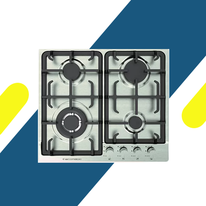 بوتاجاز بلت إن غاز إيكوماتيك – 60 سم – 4 شعلات – ستانلس ستيل – إشعال أوتوماتيكي – موديل – S633C