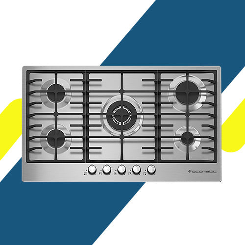 مسطح غاز إيكوماتيك بلت إن – 90 سم – 5 شعلة – ستانلس ستيل – موديل – S903C