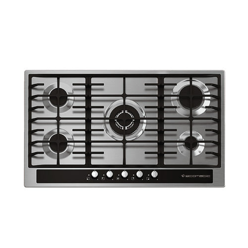 مسطح غاز بلت إن إيكوماتيك 90 سم – 5 شعلات ستانلس ستيل بلوحة تحكم كريستال – إشعال أوتوماتيك – موديل – S903GC