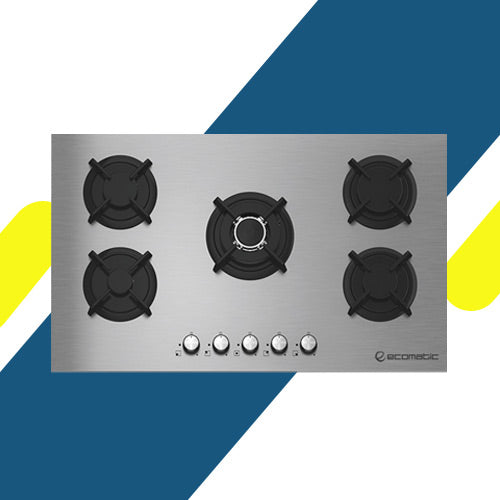 مسطح إيكوماتيك غاز بلت إن – 90 سم 5 شعله – زجاج مغطي باستانليس – موديل – (S903RC (FLAT
