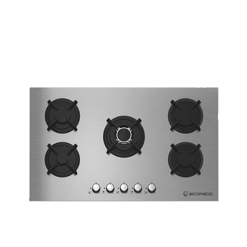 مسطح إيكوماتيك غاز بلت إن – 90 سم 5 شعله – زجاج مغطي باستانليس – موديل – (S903RC (FLAT