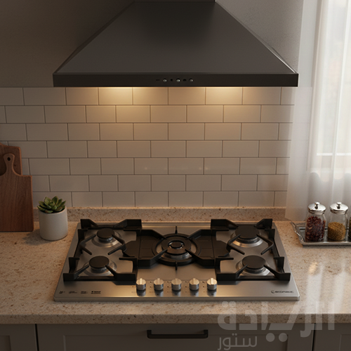 بوتاجاز بلت إن غاز إيكوماتيك 92 سم XL ستانلس ستيل – 5 شعلة – إشعال أوتوماتيك – S9103XLPRO