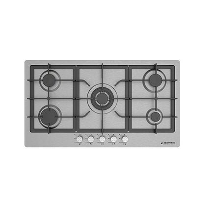 مسطح غاز إيكوماتيك بلت إن – 92 سم – 5 شعلات ستانلس ستيل بإشعال أوتوماتيك – موديل – S953XLC