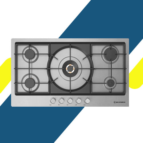 مسطح غاز إيكوماتيك بلت إن 92 سم – 5 شعلات – ستانلس ستيل – إشعال أوتوماتيك – أمان كامل – موديل – S983XLPRO