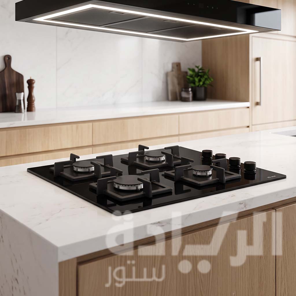 فيماش مسطح غاز بلت ان 4 شعلة 60 سم اسود موديل - SC205