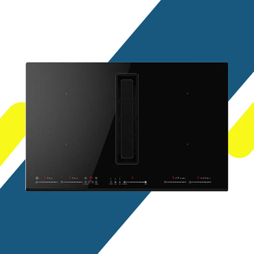 كيتشن لاين مسطح 4 عين كهرباء اندكشن كهرباء مع شفاط بلت ان زجاجي سيراميك اسود مقاس - 80 سم - موديل - SF06W