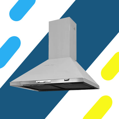 بيست اير شفاط مطبخ هرمي - فضي - 60 سم - قوة شفط 1000 م³/س - 1 موتور - موديل - SFP3X 6096SB INOX