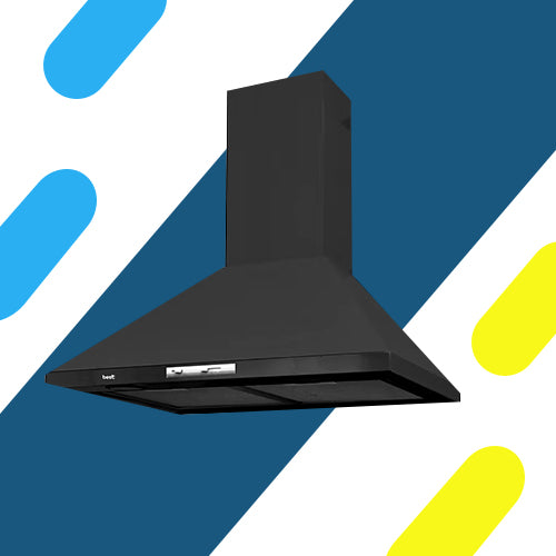 بيست اير شفاط مطبخ هرمي - أسود - 60 سم - قوة شفط 1000 م³/س - 1 موتور - موديل - SFP3X 6096SB BLACK