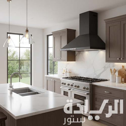 بيست اير شفاط مطبخ هرمي - أسود - 60 سم - قوة شفط 1000 م³/س - 1 موتور - موديل - SFP3X 6096SB BLACK