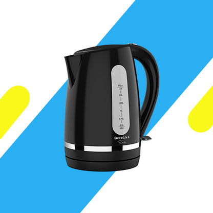 غلاية مياه سوناي - 2200 وات - 1.7 لتر - أسود