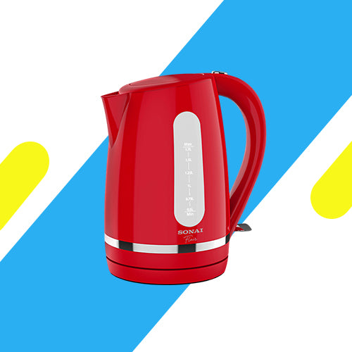 غلاية سوناي بلاستيك - 2200 وات - 1.7 لتر - أحمر