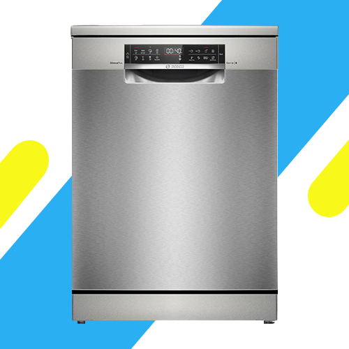 غسالة أطباق بوش سيريس 6 – قائمة بذاتها 60 سم – ستيل مقاوم للبصمات – 8 برامج – موديل -  SMS6EAI81T
