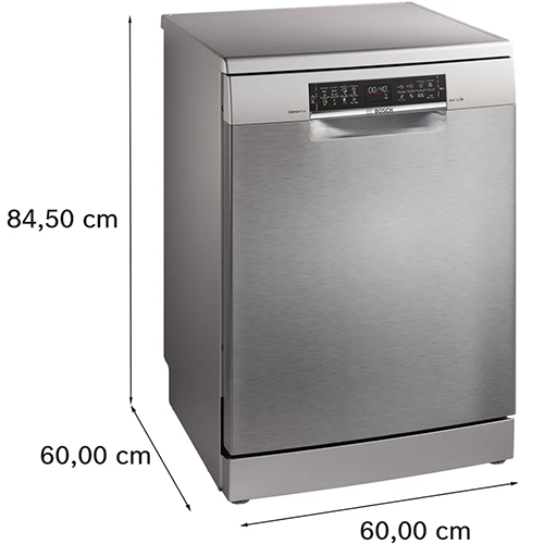 غسالة أطباق بوش سيريس 6 – قائمة بذاتها 60 سم – ستيل مقاوم للبصمات – 8 برامج – موديل -  SMS6EAI81T