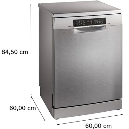 غسالة أطباق بوش سيريس 6 – قائمة بذاتها 60 سم – ستيل مقاوم للبصمات – 8 برامج – موديل -  SMS6EAI81T