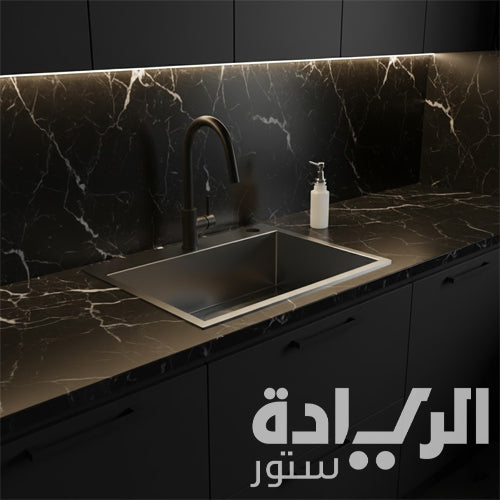 حوض مطبخ ستانلس ستيل بيورتي 60×50 سم - ستانلس 304 ضد الصدأ - موديل - SQH 60 ST