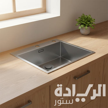 حوض مطبخ ستانلس ستيل بيورتي 60×50 سم - ستانلس 304 ضد الصدأ - موديل - SQH 60 ST