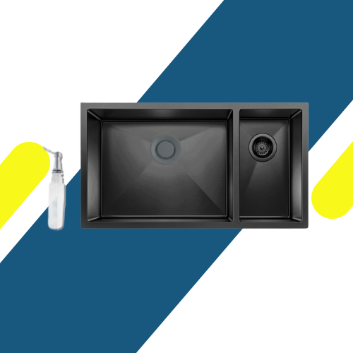 حوض مطبخ hand made SQH 79 BL Double