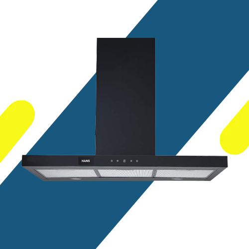 شفاط هانز 90 سم – أسود – قوة شفط 1000 م³/ساعة – 3 سرعات – إضاءة موديل LED - STILO B 90