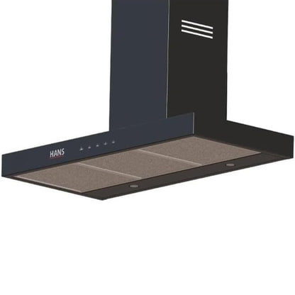 شفاط هانز 90 سم – أسود – قوة شفط 1000 م³/ساعة – 3 سرعات – إضاءة موديل LED - STILO B 90