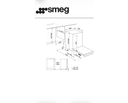 غسالة أطباق سميج (Smeg) بلت إن 60 سم بسعة 13 أفراد مع موتور إنفرتر ونظام التجفيف الذكي – موديل STL262D