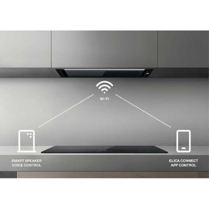 شفاط مطبخ رأسي اليكا – 80 سم – قوة شفط 900 م³/ساعة – تحكم باللمس والموبايل – أسود - موديل - SUPER PLAT