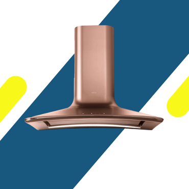 شفاط مطبخ زجاجي مدخنة اليكا سويت (Elica Sweet) نحاسي - صناعة إيطالية - قوة شفط 900 م³/ساعة