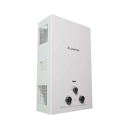 سخان مياه غاز أريستون (Ariston) سبيد إيفو 10 لتر غاز طبيعي بمدخنة مع شاحن (أداپتر)، إشعال أوتوماتيكي فوري – موديل Speed EVO 10 NG
