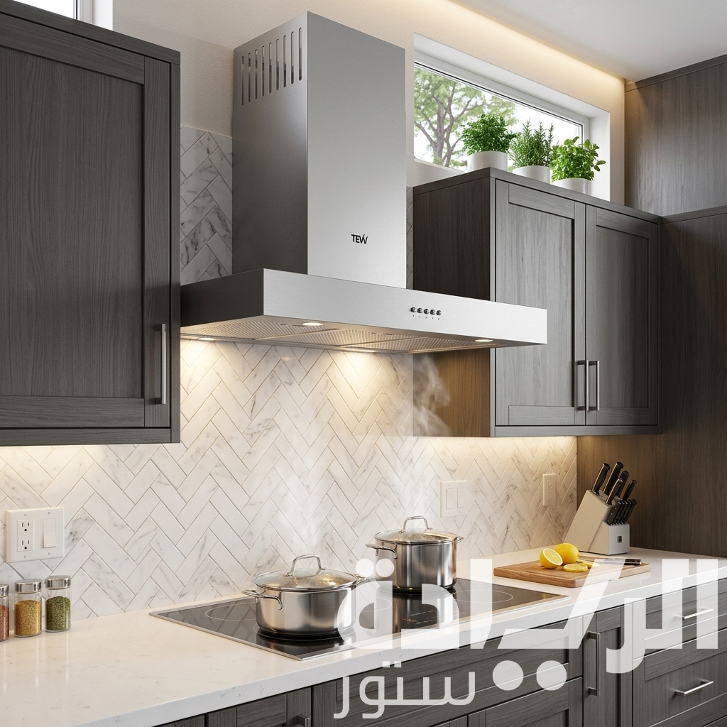 شفاط تيفا حرف T 90 سم – إستانليس ستيل – قوة شفط 850 متر مكعب – موديل T90-PB-850-IX