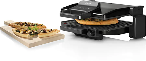 شواية بوش كهربائية – 2000 واط، 3 أوضاع للشوي، ألواح قابلة للإزالة – أسود موديل - TCG3323