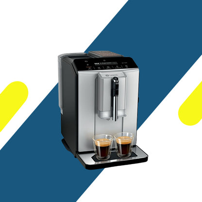 ماكينة قهوة أوتوماتيكية بالكامل بوش سيريس 2، فيروكافيه بيانو، فضي - TIE20301