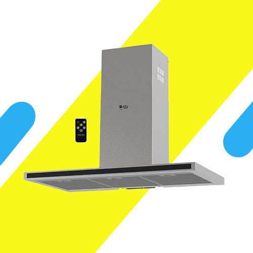 شفاط مطبخ بلت إن بيورتي – شكل T، 90 سم، قوة شفط 1000 م³/ساعة، تحكم لمس مع ريموت - TS Pro Plus