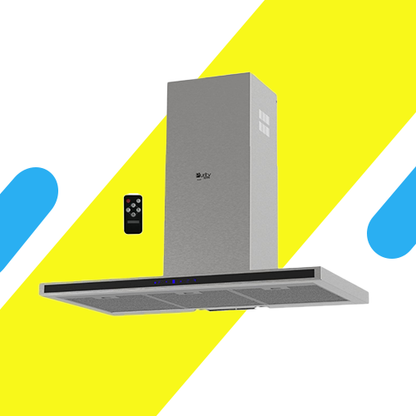 شفاط مطبخ بلت إن بيورتي – شكل T، 90 سم، قوة شفط 1000 م³/ساعة، تحكم لمس مع ريموت - TS Pro Plus